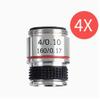 1pc 185 Biological Microscope Achromatic Objective Lens - Magnification Options for Enhanced Clarity and Detail(A Set of 4Pcs Objective Lens) view 2