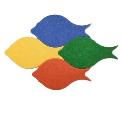 JTJIYN 8 Pcs Fish Shape Felt Board Bulletin Boards for Wall Decoration Pin for Photo Display(Mix L)