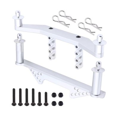 Rc Toys Parts For Traxxas For Slash 2WD For Rustler For Stampede 1/10 Aluminum Alloy Upgrades Front Rear Body Mounts Parts Accessories(White)