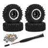 0.7 Inch RC Crawler Tires and Wheels Set 4016mm for 1/30 Scale Axial SCX30 (Black) view 1