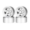 4Pcs 1.9" Beadlock Wheels for 1/10 RC Crawler - Aluminum 5-Spoke Rims Compatible with SCX10, TRX4, MST CFX view 1