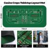 Craps Table Top Set, Includes 70" x 35" Rubber Craps Tabletop Layout Mat with Storage Bag, 2 Grade AAA 19mm Craps Dices, 200 Poker Chips and 3 Inch On/Off Buttons, Casino Games for PartyRed Dices view 2