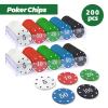 Craps Table Top Set, Includes 70" x 35" Rubber Craps Tabletop Layout Mat with Storage Bag, 2 Grade AAA 19mm Craps Dices, 200 Poker Chips and 3 Inch On/Off Buttons, Casino Games for PartyRed Dices view 4