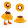 Aigidusansu Sunflower 7 inch Desk Goose Outfits, Handmade Cute Knitted Summer Mini Goose Clothes for Desk Goose 7 inches, Summer Home Office Desk Decor Gift view 1