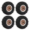0.7 Inch RC Crawler Tires and Wheels Set 4016mm for 1/30 Scale Axial SCX30 (Bronze) view 2