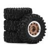 0.7 Inch RC Crawler Tires and Wheels Set 4016mm for 1/30 Scale Axial SCX30 (Bronze) view 3