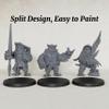 25mm Scale Unpainted Resin Owlfolk Knight, Mage & Scout for DND Minis, Fantasy Tabletop RPG Game, TTRPG Dungeon Masters Figure, 3pc Avian Adventurers Party Set - Owlfolk Allies (AS965) view 4
