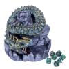 Azure Dragon Dice Tower, 7Pcs Polyhedral Dice, for Dungeons & Dragons(D&D), RPG Games and Tabletop Games, Dice Roller Tower view 1