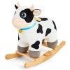 FUNLIO Cow Rocking Horse Ages 1-3, Adorable Baby Rocking Horse with Cuddly Head, Bright Sparkling Eyes & Jingling Bell, Stuffed Plush Ride-on Baby Rocker, Easy to Assemble, CPC & CE Certified view 1