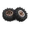 0.7 Inch RC Crawler Tires and Wheels Set 4016mm for 1/30 Scale Axial SCX30 (Bronze) view 3