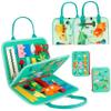 Nuiorfty Busy Board Educational Montessori Felt Busy Book for Toddler with Handle to Learn About Gears, Shoelaces, Buttons, Zippers, Buckles & More view 1