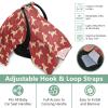 Christmas Dogs Red Print Baby Car Seat Cover Breathable Infant Car Seat Cover for Babies Lightweight Carseat Canopy Muslin Cotton Baby Carrier Covers for Boys Girls view 4