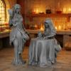 25mm Scale Unpainted Resin Figures for Tabletop RPG Game, Fantasy DND Minis, 1:64 TTRPG Role Playing Town Scenery, Fortune Teller Miniatures- Mystic Seer & Tarot Reader NPC Set (AS967) view 1
