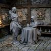 25mm Scale Unpainted Resin Figures for Tabletop RPG Game, Fantasy DND Minis, 1:64 TTRPG Role Playing Town Scenery, Fortune Teller Miniatures- Mystic Seer & Tarot Reader NPC Set (AS967) view 2