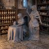 25mm Scale Unpainted Resin Figures for Tabletop RPG Game, Fantasy DND Minis, 1:64 TTRPG Role Playing Town Scenery, Fortune Teller Miniatures- Mystic Seer & Tarot Reader NPC Set (AS967) view 3