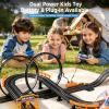 Electric Slot Car Race Track Sets with 4 High-Speed Racing Slot Cars Dual Racing Game with 2 Controllers Circular Overpass Track Featuring Flash Bridge Pendulum Gifts Toys for Boys Kids Age 6 7 8-12 view 4