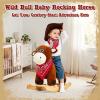 FUNLIO Bull Rocking Horse Ages 1-3, Wild Baby Rocking Horse with Cuddly Head & Bright Sparkling Eyes, Stuffed Plush Ride-on Baby Rocker, Easy to Assemble, CPC & CE Certified view 2