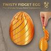 3D Printed Slippery Egg Fidgets, Twisty Fidget Egg, Rotating Fidget Puzzle Toy for Stress Relief, 3D Printed Fidget Egg, Colorful Desk Fidget Toy for Easter Gifts (3PCS-B, L) view 2