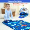 Cloele Dinosaurs Toddler Nap Mat,Sleep Bag for 3-7Age,Portable,53x21in,Blue view 3