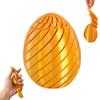 3D Printed Slippery Egg Fidgets, Twisty Fidget Egg, Rotating Fidget Puzzle Toy for Stress Relief, 3D Printed Fidget Egg, Colorful Desk Fidget Toy for Easter Gifts (Gold, L) view 1
