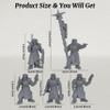 28mm Scale Unpainted Resin Greatcoat Officers & Banner Bearer for Sci-Fi Tabletop RPG Game, 1:56 Wargaming Miniature Game, RPG Accessory, Command Squad Elite Frontier Command Squad 5pc Set - AS968 view 3