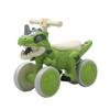 KXYLUMI Dinosaur Balance Bike for 1-3 Year Olds, 4-Wheel No-Pedal Bike for Walker, Ride on Toys for Toddlers with Music and Mist Spray, First Birthday Gift for Boys & Girls (Green) view 1