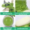 KXYLUMI Dinosaur Balance Bike for 1-3 Year Olds, 4-Wheel No-Pedal Bike for Walker, Ride on Toys for Toddlers with Music and Mist Spray, First Birthday Gift for Boys & Girls (Green) view 3