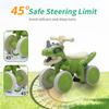 KXYLUMI Dinosaur Balance Bike for 1-3 Year Olds, 4-Wheel No-Pedal Bike for Walker, Ride on Toys for Toddlers with Music and Mist Spray, First Birthday Gift for Boys & Girls (Green) view 4