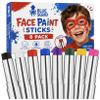 Blue Squid 8 Stick Pack Face Paint Stick - Water based Body Paint for Adults & Kids - Vegan Hypoallergenic Twist-Up Non-Toxic Makeup Stick for Cosplay, & SFX (8 Stick Pack) view 1