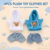 Garneck 4pcs Plush Toy Clothes Set: Hoodie Denim Pants for 8 Inch Stuffed Bears - DIY Bear Clothes Kit for Plushies Stuffed Animal Outfits - Doll Dress Up Accessories view 2