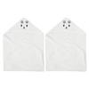 2pcs Hooded Bath Towels for Babies, Super Soft Coral Fleece, Absorbent Hooded Shower Towels, White Bath Wraps for Newborns view 1