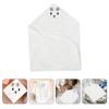 2pcs Hooded Bath Towels for Babies, Super Soft Coral Fleece, Absorbent Hooded Shower Towels, White Bath Wraps for Newborns view 3