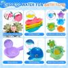 11 PCS Baby Bath Toys for Kids Ages 1-3, Open Design Easy-Clean Bathtub Pool Water Table Toys for Toddlers and Babies, Whale Sprayer, Stacking Cups & Watering Can Gifts for Boys & Girls view 4