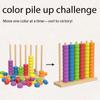 AKMDMD Color Pile Up Challenge, Fast-Paced Rainbow Ring Stacking Puzzle Game, Color Matching Stacking Puzzle Game, Competitive Tabletop Brain Teaser for Easter Family Game Night Challenge (1Set-a) view 2