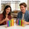 AKMDMD Color Pile Up Challenge, Fast-Paced Rainbow Ring Stacking Puzzle Game, Color Matching Stacking Puzzle Game, Competitive Tabletop Brain Teaser for Easter Family Game Night Challenge (1Set-a) view 4
