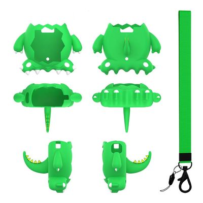 Protective Case Compatible with Bandai Tamagotchi Paradise,, Soft Silicone Shockproof Cover with Lanyard, for On-the-Go Protection (Green)