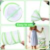 Sherr Butterfly Habitat Cage Clear Mesh Mini Butterfly Net Habitat Container, Terrarium Pop up 9" x 11" Tall(2 Pack,Green) view 4