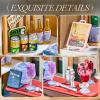 Miniature Lounge Bar DIY Kit with Acrylic Display Case Cozy Mini Bar Dollhouse Scene, Tool-Free Craft Set for Teens, Adults & Beginners view 4