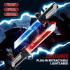 CHINEYDY Twin Crossed Dual-Blade Light Sword, Red and Blue, Retractable Swing-to-Extend Blade, 2-in-1 Reversible Hilt, Cosplay Prop view 3
