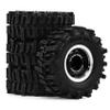 4PCS 0.7" Beadlock Tires Metal Wheels 1.57"x0.63" Sticky Foam-Filled Tires for scx30 upgrades 1/30 RC Crawler for redcat ascent 32 upgrades (New Black) view 2