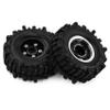 4PCS 0.7" Beadlock Tires Metal Wheels 1.57"x0.63" Sticky Foam-Filled Tires for scx30 upgrades 1/30 RC Crawler for redcat ascent 32 upgrades (New Black) view 4