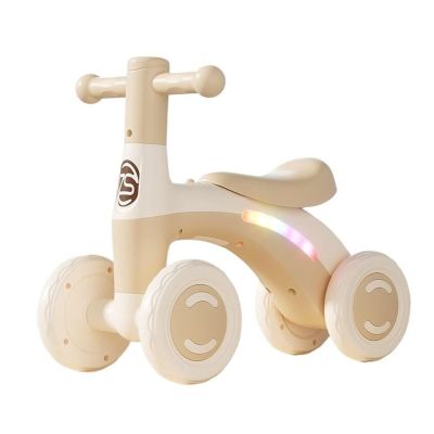 Twist car Ride on Toys 4 Wheel Balance Bike with Music Lights No Pedal Wiggle Car, Toys for Indoor and Outdoor Ride on Toy(Brown)
