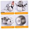 Ameble Kids Tea Set Includes Portable 330ml Stainless Steel Long Spout Teapot with Filter Screen and 4 70ml Cups for Children Camping Home Kids Tea Set, Small Teapot, Stainless Steel view 2