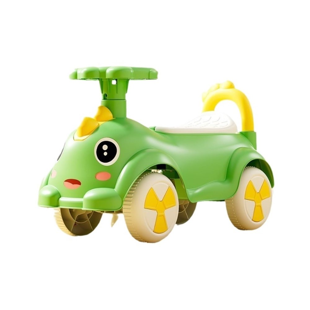 Twist car Wiggle Car 4 Wheels Ride on Push Car with Under-seat Storage Horn Music Toys for Toddlers Boys Girls Ride on Toy(Green)