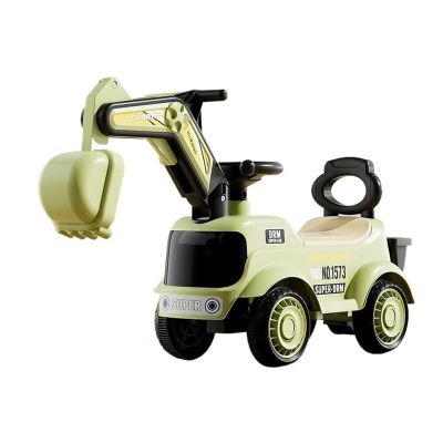 Twist car Kids Construction Digger Ride On Push Car Under-seat Storage Anti-Rollover Device Toys for Boys Girls Ride on Toy(Green)