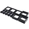 Black Plastic Coin Display Frame 110x110mm, 3D Floating Holder for Medals Stamps Jewelry Chips, Round Base Storage Box Set(black) view 1