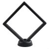Black Plastic Coin Display Frame 110x110mm, 3D Floating Holder for Medals Stamps Jewelry Chips, Round Base Storage Box Set(black) view 4