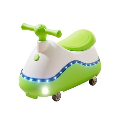 Twist car Wiggle Car for Kids 4 Wheels Swing Cars with Lights Music Anti-Rollover Ride On Toys for Indoor Outdoor Ride on Toy(Green)