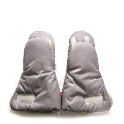 2pair Baby Stroller Gloves Waterproof Warm Winter Antifreeze Mittens Hand Cover Buggy Clutch Cart Muff Glove Accessories(Gray)