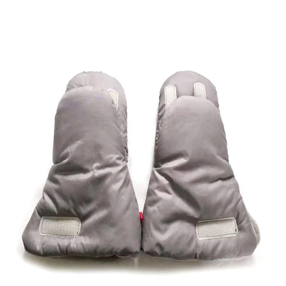 2pair Baby Stroller Gloves Waterproof Warm Winter Antifreeze Mittens Hand Cover Buggy Clutch Cart Muff Glove Accessories(Gray)